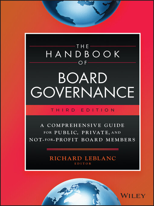 Title details for The Handbook of Board Governance by Richard Leblanc - Available